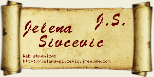 Jelena Sivčević vizit kartica